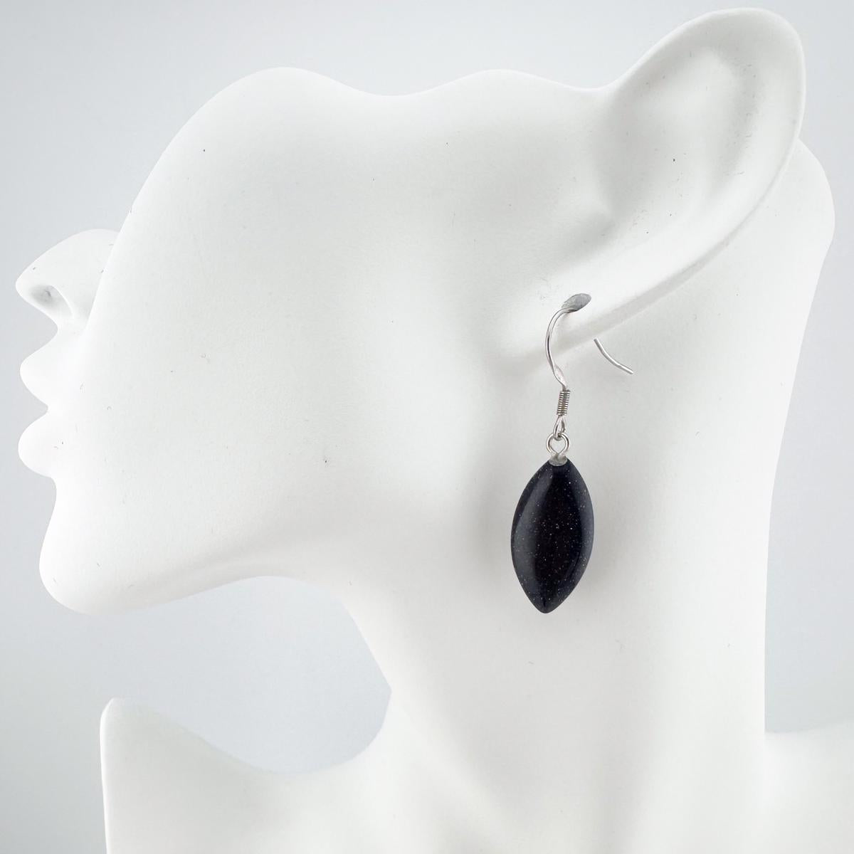 Blue Sand Gemstone Dangle Earrings for Women gift