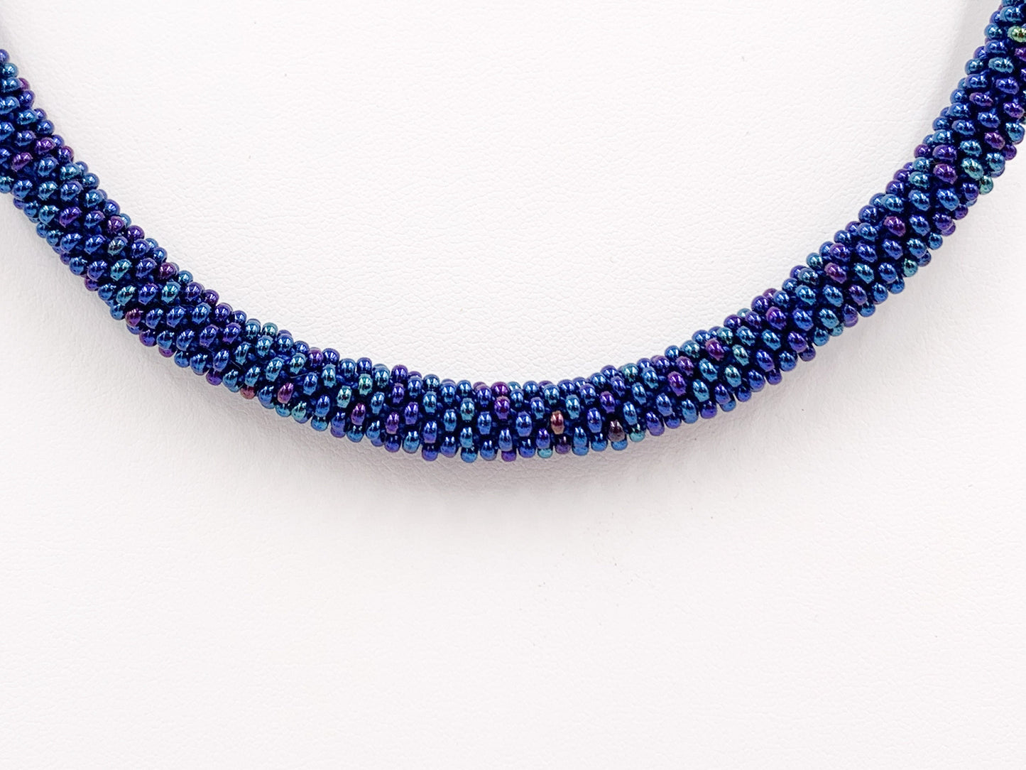 Blue Beaded crochet Bracelet - Handmade Boho Jewelry gift for her