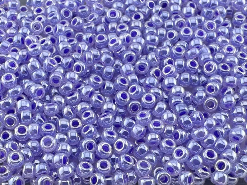10g Miyuki seed beads 8/0 11/0 Lilac Ceylon 0538, Japoneses seed beads 2mm 3mm
