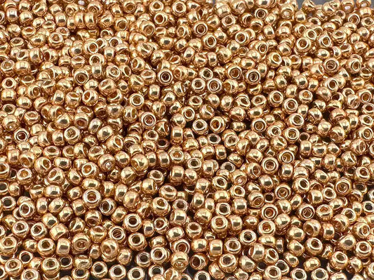10g Miyuki seed beads 11/0 Galvanized Gold 1052, japonese seed beads 2mm