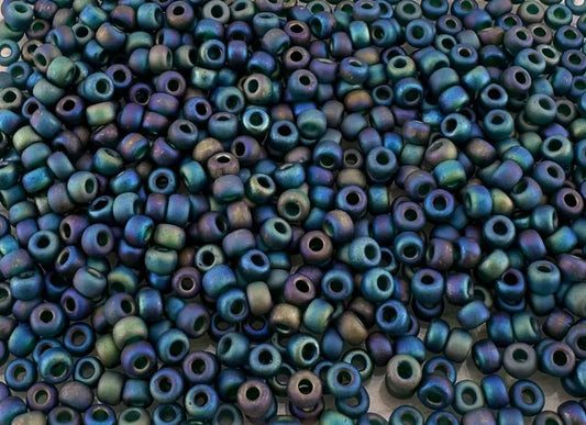 10g Miyuki 8/0 11/0 seed beads Matted Transp Dk Emerald AB 0156FR, japanese beads size 2mm  3mm