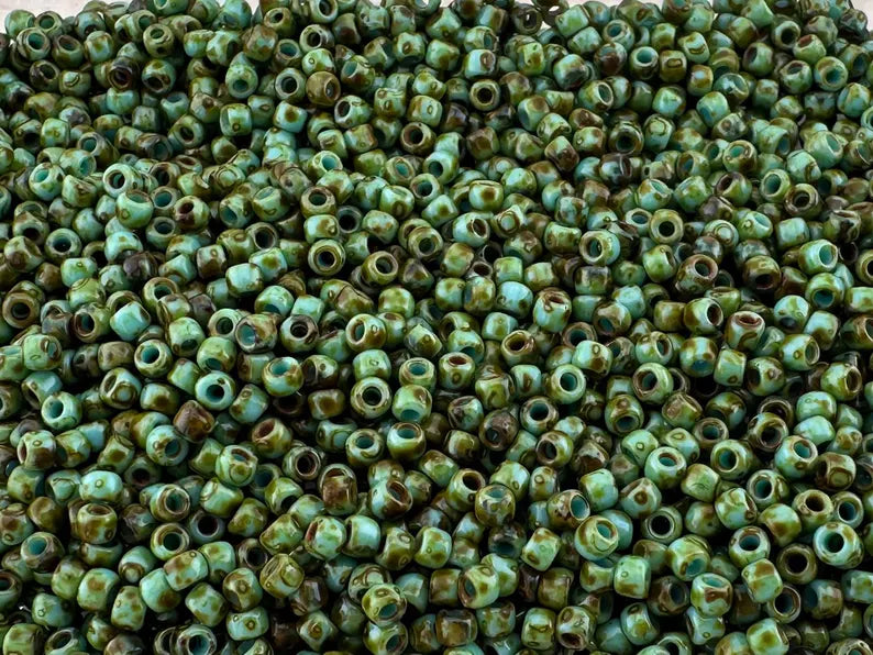 11/0 Toho round seed beads TR-11-Y307 Hybrid Turquoise - Picasso
