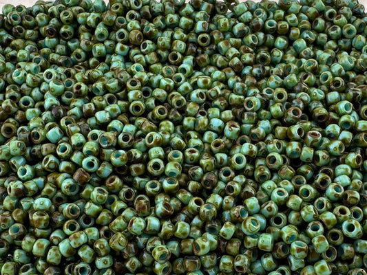 11/0 Toho round seed beads TR-11-Y307 Hybrid Turquoise - Picasso