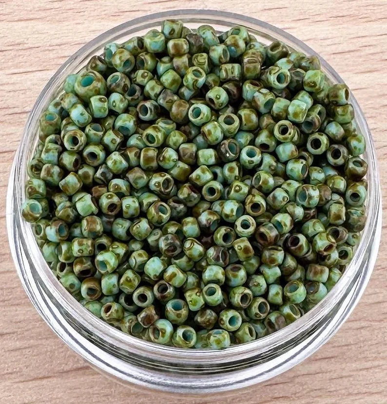 11/0 Toho round seed beads TR-11-Y307 Hybrid Turquoise - Picasso