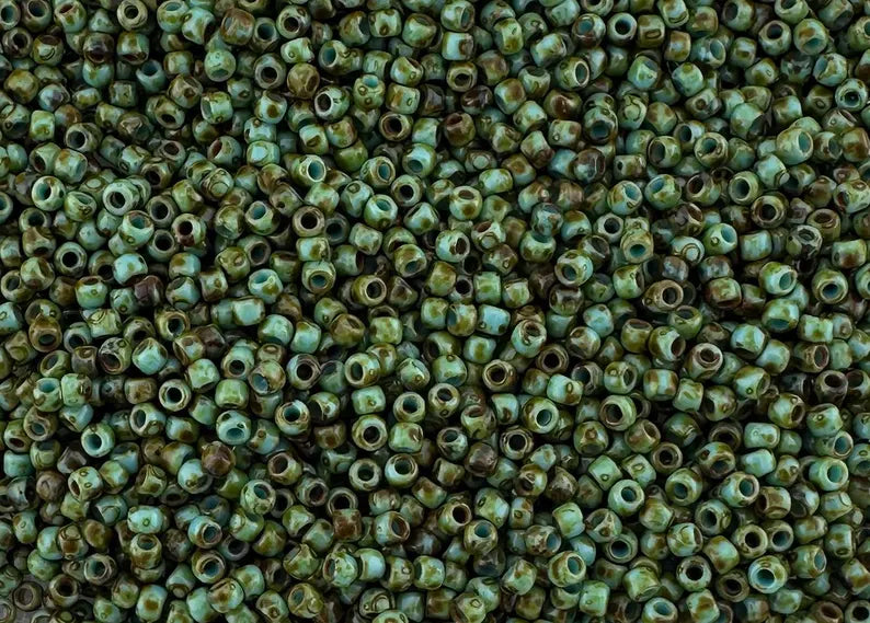 11/0 Toho round seed beads TR-11-Y307 Hybrid Turquoise - Picasso