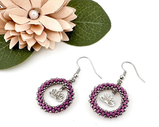 Handmade Beaded Dangle Earrings