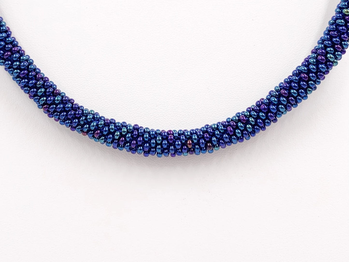 Blue Beaded crochet Bracelet - Handmade Boho Jewelry gift