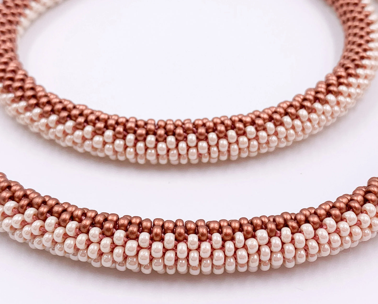Beaded crochet Bracelet two colors - Handmade Boho Jewelry gift for her