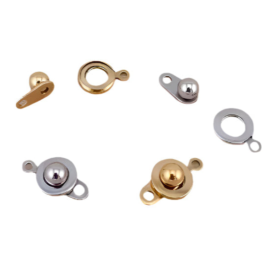 Snap Clasp/Push Button Stainless Steel Clasp