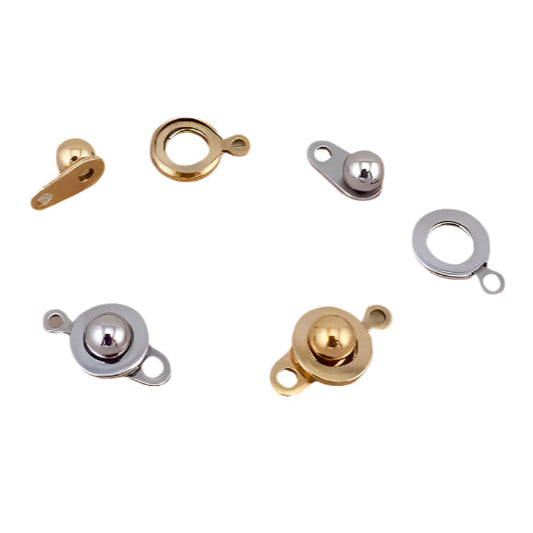 Snap Clasp/Push Button Stainless Steel Clasp