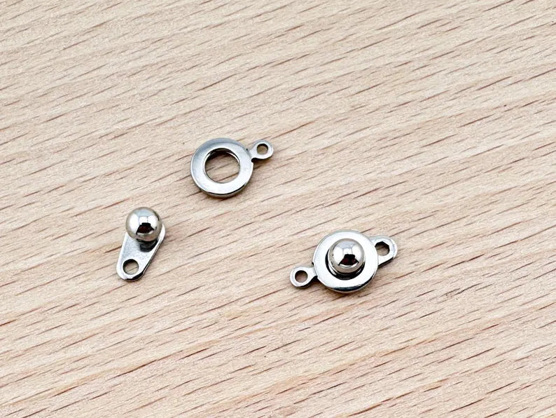 Snap Clasp/Push Button Stainless Steel Clasp