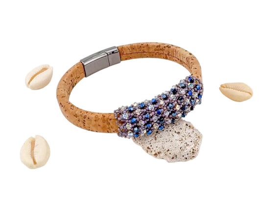 Regaliz Cork Bracelet - Natural ,Unisex, vegan jewelry