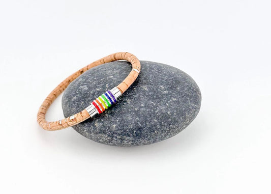 Eco- Friendly Cork Bracelet - Natural ,Unisex, vegan jewelry