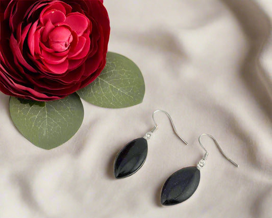 Blue Sand Gemstone Dangle Earrings for Women gift