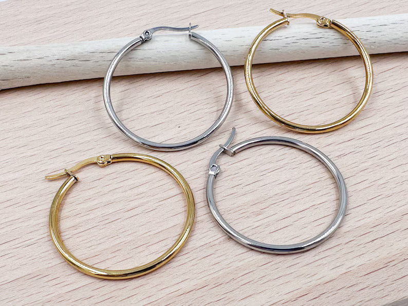 Stainless Steel Creole Hoop Earrings, making earrings DIY