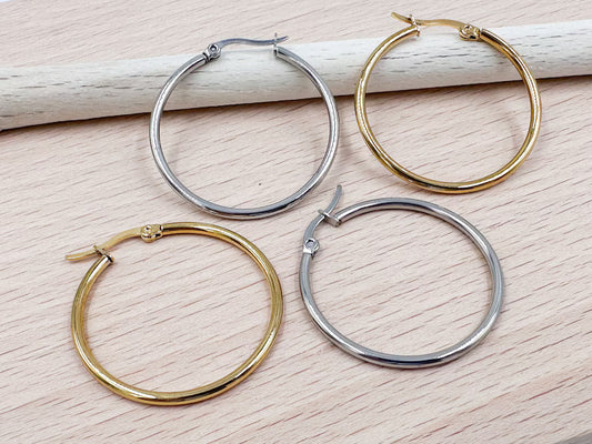 Stainless Steel Creole Hoop Earrings, making earrings DIY