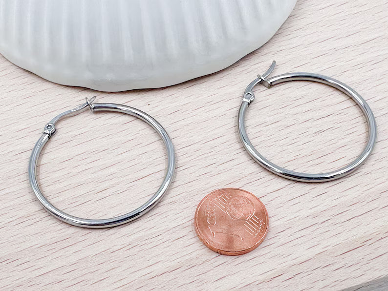 Stainless Steel Creole Hoop Earrings, making earrings DIY
