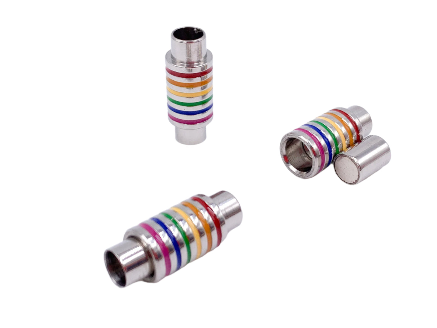 Stainless Steel Magnetic Rainbow Clasp (ID 6mm)