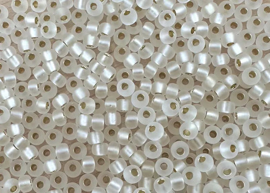 10g 8/0 11/0 Miyuki Silver Lined Crystal matted 0001F, Japoneses seed beads 2mm 3mm