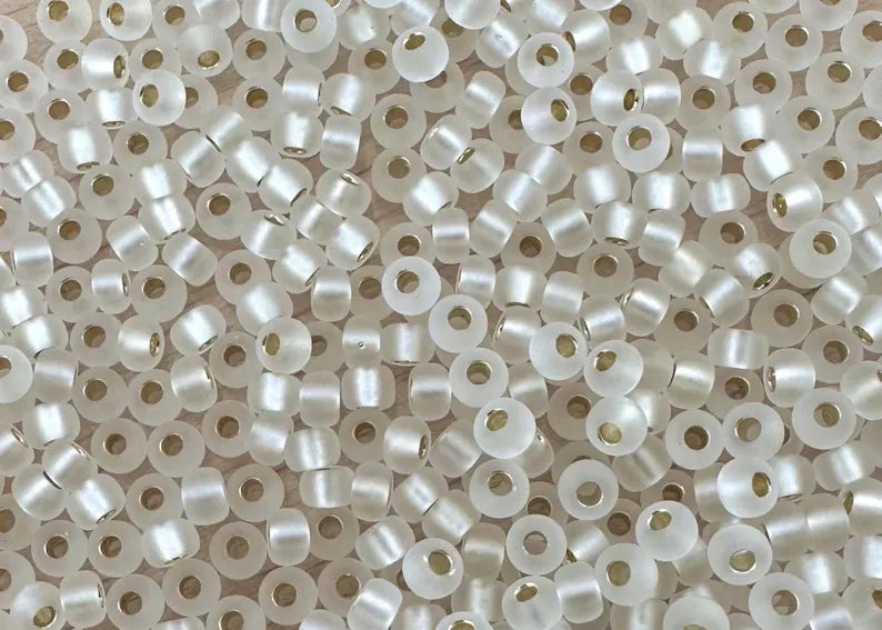 10g 8/0 11/0 Miyuki Silver Lined Crystal matted 0001F, Japoneses seed beads 2mm 3mm