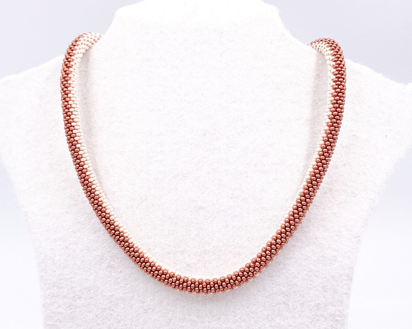 Handmade Beaded crochet Necklace - Handmade Boho Jewelry gift for her