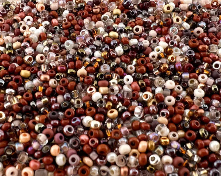 10/0 Preciosa Ornela Seed beads 608 mix Brown 20g, Bohemian seed beads DIY Jewelry (Copy) (Copy) (Copy)