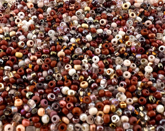10/0 Preciosa Ornela Seed beads 608 mix Brown 20g, Bohemian seed beads DIY Jewelry (Copy) (Copy) (Copy)