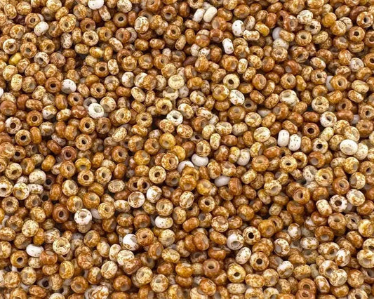 10/0 Preciosa Ornela Seed beads 620 mix Brown 20g, Bohemian seed beads DIY Jewelry