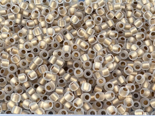 8/0 Toho round seed beads Gold-Lined Frosted Crystal TR-08-989F, DIY Jewelry
